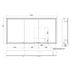 Set armadietto Kronenbach Cube 2.0 KB100229MB, telaio per montaggio a incasso dello  specchio Kronenbach Cube 2.0 NU1000034NU