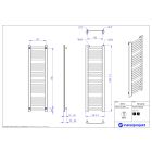 Set radiatore da bagno Instal Projekt Retto RET-40/140C31, set termostatico Instal Projekt Z17 606400002C31