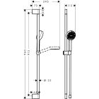 Set rubinetto per doccia Hansgrohe Vernis Blend 71663000, set doccia Hansgrohe Activera Select S 28046000, 26453000