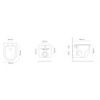 Set vaso WC Oltens Hamnes 42553000, copriwater Oltens Hamnes 45113000