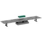 Set canalina lineare Hansgrohe uBox Universal 56021180, elemento esterno dello scarico Hansgrohe RainDrain Rock 56034000