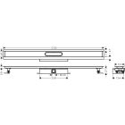 Set canalina lineare Hansgrohe uBox Universal 56021180, elemento esterno dello scarico Hansgrohe RainDrain Rock 56034000