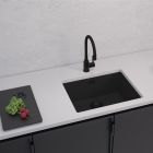 Set lavello in granito Alveus Cadit 1148160, rubinetto da cucina Alveus Flexa 1147056