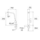Set rubinetto da cucina Teka ICC 116030007, dispenser di liquidi Teka Zenit 115890046