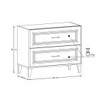 Set armadietto Comad Dorothy Ristretto DOROTHY RISTRETTO 82-100-46-2S, lavabo Comad Lena UN-LENA-MB2, RISTRETTO 89-100-46 M