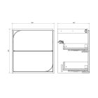 Set armadietto Cersanit Crea II S1058-025, lavabo Cersanit Crea K114-006