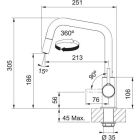 Set rubinetto da cucina Franke Lina 115.0728.477, dispenser di liquidi Franke Comfort 112.0753.277