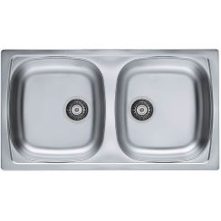 Alveus Basic lavello in acciaio 78x43.5 cm 1049434