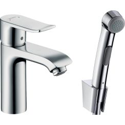 Hansgrohe Metris Classic rubinetto per lavabo con doccetta bidet verticale cromo 31285000
