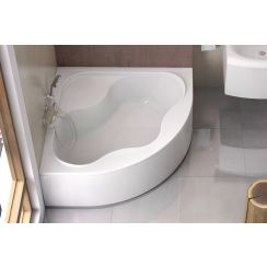 Set vasca da bagno angolare Ravak Gentiana CG01000000, sifone per vasca da bagno Viega Simplex 495121, GPX2240020