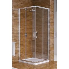 Huppe ena 2.0 box doccia 90x90 cm quadrato argento lucida/vetro trasparente 140103.069.322
