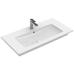 Villeroy & Boch Venticello lavabo 100x50 cm rettangolare a parete-da mobile-con piano bianco 4104AJ01