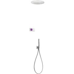 Tres Shower Technology set doccia da incasso con termostato con soffione cromo-bianco 092.865.55