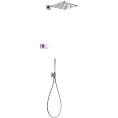 Tres Shower Technology set doccia da incasso con termostato con soffione cromo-bianco 092.865.63