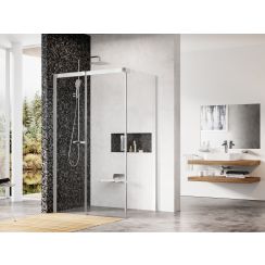 Ravak Matrix box doccia 100x80 cm rettangolare satinato opaca/vetro trasparente 0WLA4U00Z1