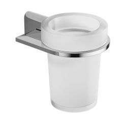 Excellent Kobo bicchiere per lavarsi i denti bianco-cromo DOEX.1704CR