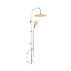 Invena Kameleon zestaw prysznicowy z deszczownicą chrom/pomarańczowy AU-26-005