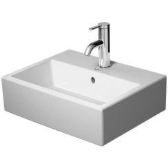 Duravit Vero Air lavabo 45x35 cm rettangolare a parete-da mobile bianco 0724450027