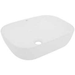 Rea Belinda Slim lavabo 46.5x33.5 cm rettangolare da appoggio bianco REA-U6521