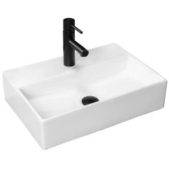 Rea Valeria lavabo 50.5x35.5 cm rettangolare da appoggio bianco REA-U5000