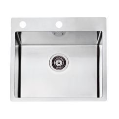 Alveus Pure lavello in acciaio 56.5x52.5 cm acciaio 1122385