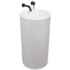 Rea Estera lavabo 46x44.5 cm rotonda freestanding bianco REA-U0756