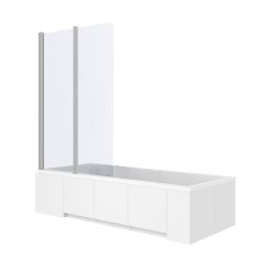 Rea Agat parete vasca 100 cm 2 ante cromo lucida/vetro trasparente REA-W0300