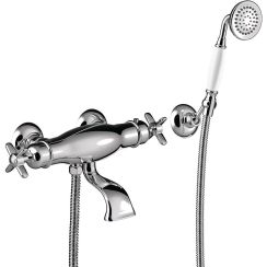 Tres Monoclasic rubinetto per vasca e doccia a parete con termostato cromo 242.174.09
