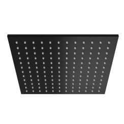 Kohlman Experience Black soffione doccia 30x30 cm quadrata nero Q30EB