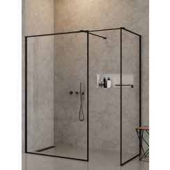 New Trendy New Modus Black box doccia walk-in 150x90 cm rettangolare nero opaca/vetro trasparente EXK-0122