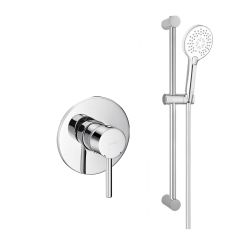 Set rubinetto per doccia Oltens Molle 33100100, asta doccia Oltens Alling 37300100, 37101110, 39302100, 37201100