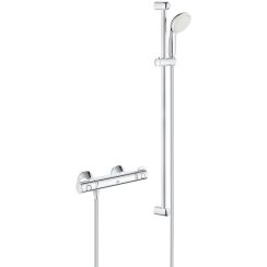 Grohe Grohtherm 800 bateria prysznicowa ścienna termostatyczna StarLight Chrome 34566001