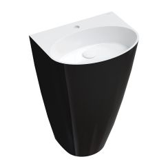 Omnires Siena M+ lavabo 55x43 cm ovale freestanding bianco-nero SIENAUWBCP