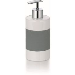 Kela Laletta dispenser di sapone liquido 350 ml ceramica-bianco-grigio 22437