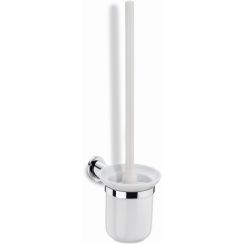 Kela Makira scopino wc incollato bianco-cromo-ceramica 20269