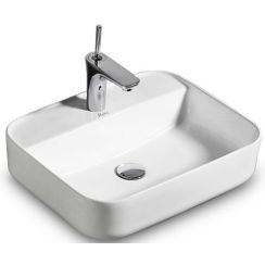 Rea Martina lavabo 51.5x41 cm rettangolare da appoggio bianco REA-U6646