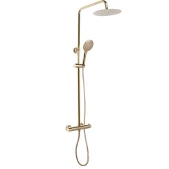 Rea Vincent set doccia a parete con termostato con soffione oro REA-P8005