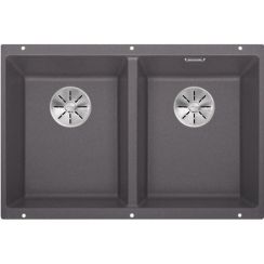 Blanco Subline 350/350-U lavello in granito 75x46 cm grigio/grafite/inox 523575