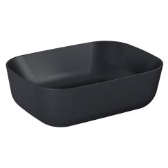 Elita Reni lavabo 45.5x32.5 cm rettangolare da appoggio nero RE040460037160