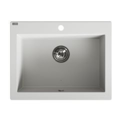 Laveo Komodo lavello in granito 63.5x49 cm bianco SBK 610T