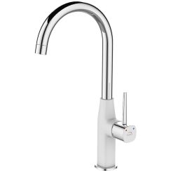 Laveo Pola rubinetto da cucina verticale bianco BAP668D