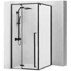 Rea Fargo box doccia 90x90 cm quadrato nero semiopaca/vetro trasparente REA-K6318