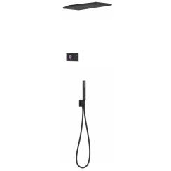 Tres Shower Technology set doccia da incasso con termostato con soffione nero 092.885.51.NM