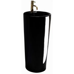 Rea Blanka lavabo 40x40 cm rotonda freestanding nero REA-U6635