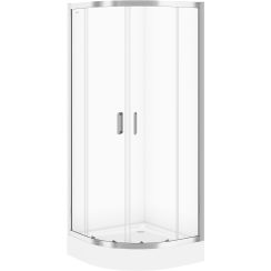 Cersanit Arteco box doccia 80x80 cm semicircolare cromo lucida/vetro trasparente S157-001