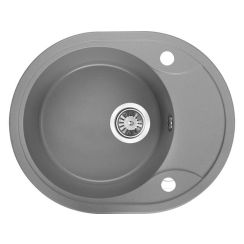 Laveo Dafne lavello in granito 58x47 cm grigio/grafite/inox SBD583T