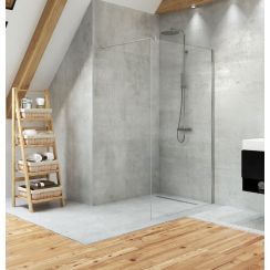 New Trendy Velio parete doccia 130 cm cromo lucida/vetro trasparente D-0138B