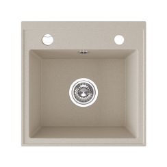 Laveo Trzynastka lavello in granito 44x44 cm beige SBP410T