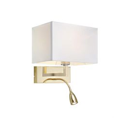 Markslöjd Savoy lampada da parete 2x60 W bianco-ottone 106308