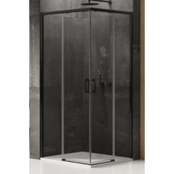New Trendy Prime box doccia 110x80 cm rettangolare nero opaca/vetro trasparente D-0312A/D-0319A